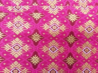 Old colorful Laos Silk