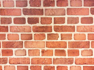 Background of red brick wall texture