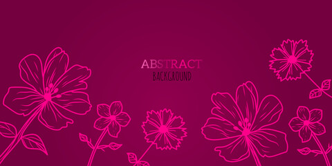 Abstract flower background vector