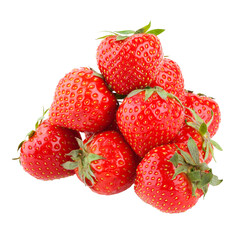 Strawberries isolated on transparent background
