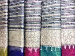thai silk fabric pattern background