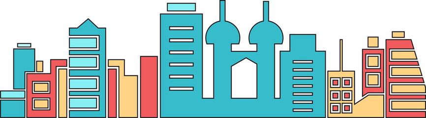 city skyline illustration