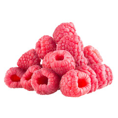 Raspberries isolated on transparent background