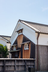 Building of old traditional Japanese-sake brewery in Fushimi, Kyoto, Japan