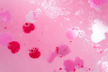 background for valentine's day. hearts in the water.