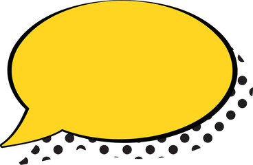 Speech bubbles with halftone shadows. Speech bubbles illustration in comic style.