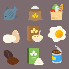 vector illustration foods icon pack