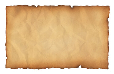 treasure map on transparent background, extracted