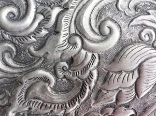 The art and pattern of carving silverware.