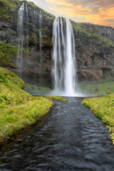 Fototapeta na wymiar Seljalandsfoss waterfall in South Iceland