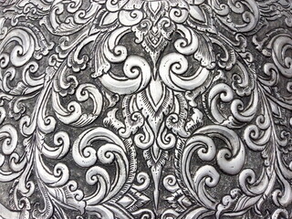 The art and pattern of carving silverware.