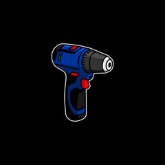 Vector illustrations of screwdriver electrical construction tools. Best use for logo and illustration tshirt brand.