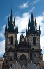 Fototapeta na wymiar Facade of Prague Cathedral
