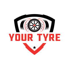 tires shop logo - logo with tires