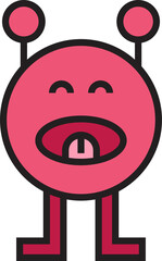 cute cartoon monster character illustration