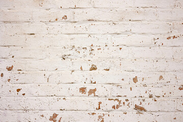 Old wall background. Whitewashed brick wall.