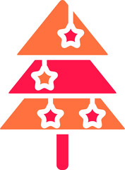 Christmas tree icon illustration