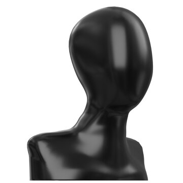 3d rendering illustration of a faceless mannequin head