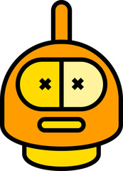 robot head avatar illustration