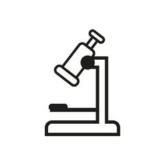 microscope icon. Education concept. Research concept. Vector illustration. Stock image.