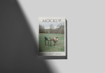A4 Magazine Mockup With a Shadow