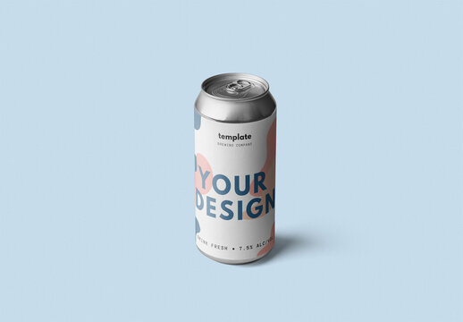 16oz Can Mockup on Customizable Background