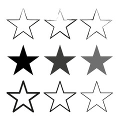 Star brush. Star icon. Shape background. Dirty watercolor pattern. Vector illustration. Stock image.