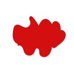 Abstract Blob Shapes Splat Red