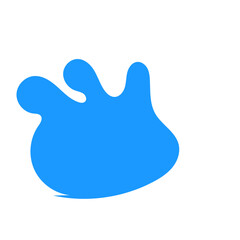 Abstract Blob Shapes Splat  Blue