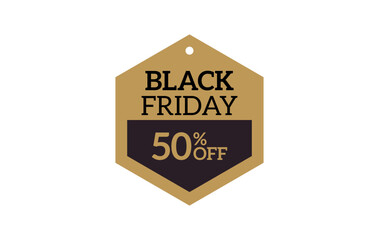 Black Friday sales coupon. Black Friday design, sale, discount, advertising, marketing price tag. Clothes, furniture, cars, sale