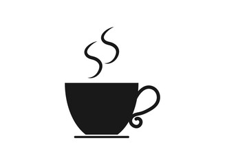 Coffee cup icon on white background. Vector illustration.