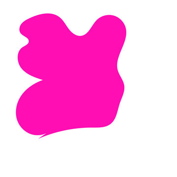 Abstract Blob Shapes Splat Pink