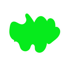 Abstract Blob Shapes Splat Green