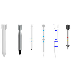 3d rendering illustration of missiles and bombs