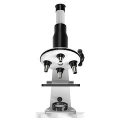 3d rendering illustration of a toy microscope