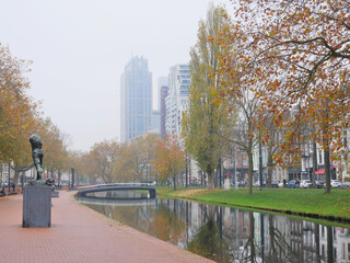 Architecture and urban design of the beautiful and very modern city of Rotterdam