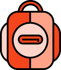 Obraz premium school bag and backpack icon illustration