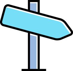 blue street signpost icon