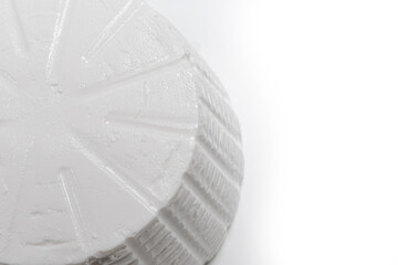 whole cottage cheese on white background