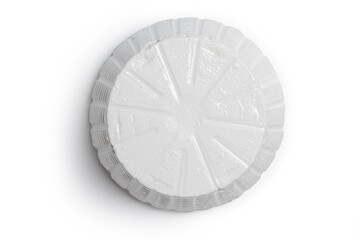 whole cottage cheese on white background