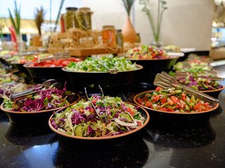 fresh vegetables at the hotel buffet