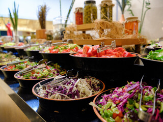 fresh vegetables at the hotel buffet
