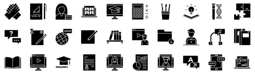 Education Icon sets - Glyph Icon