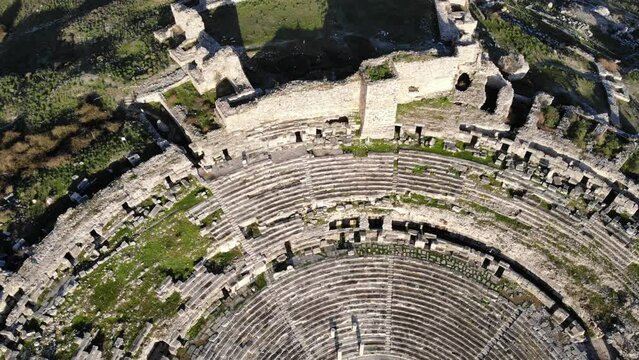  Ruins of ancient greek amphitheater at Miletus on the western coast of Anatolia, Turkey