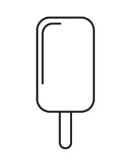Ice cream line art illustration, PNG with transparent
