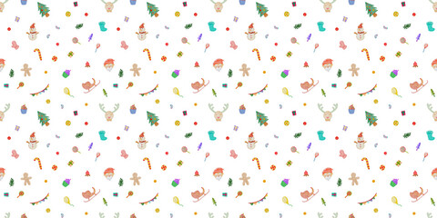 Christmas seamless pattern for design.