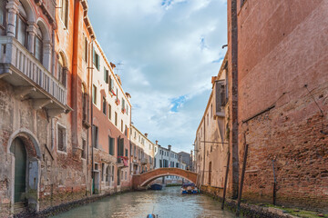 Bridge over interior channel in Venice