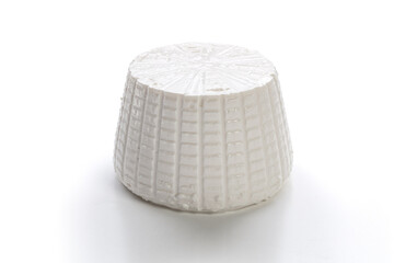 whole cottage cheese on white background
