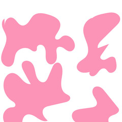 Abstract Shapes Modern Background Pastel Pink