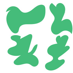 Abstract Shapes Modern Background Pastel Green